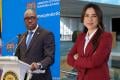 Collage photo of Korir Sing'Oei and Lana Nusseibeh.